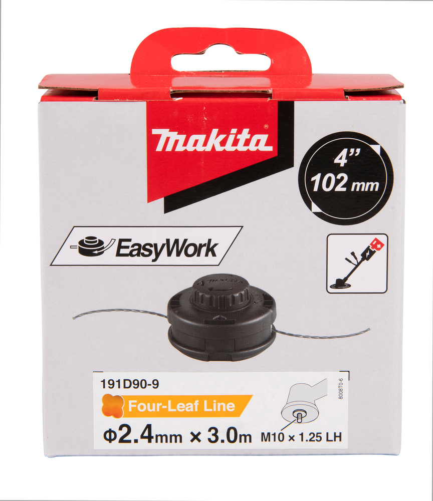 Threaded end Makita 191D90-9 Tap and Go, 2,4mm/4m, M10x1.25LH 4" MS-245.4 EBH253, DUR369