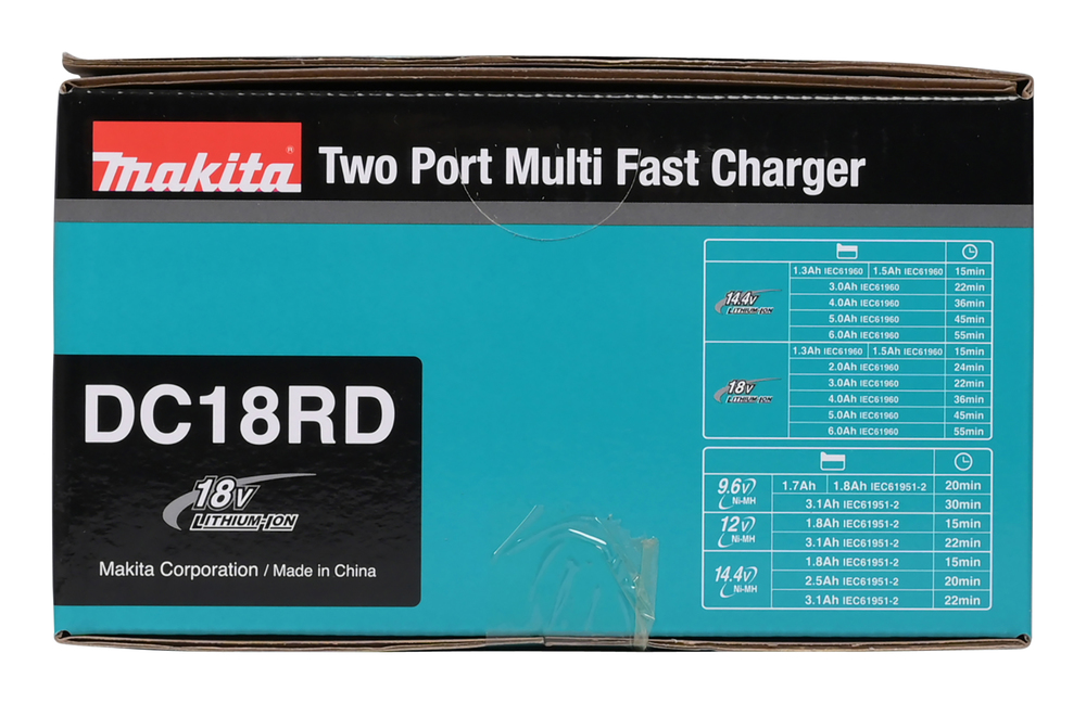 Latauslaite Makita DC18RD, LXT akuille, 2 akkua 15-45 min