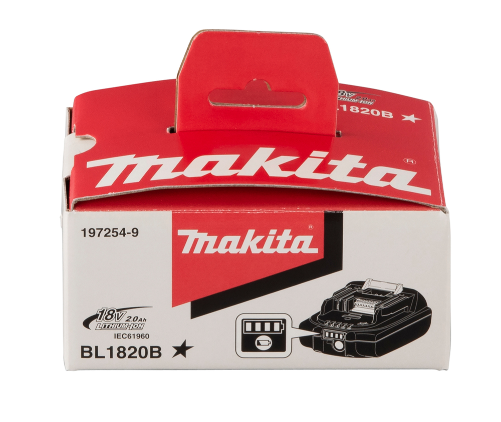 Makita BL1820B‑batteri, 18 V, 2,0 Ah