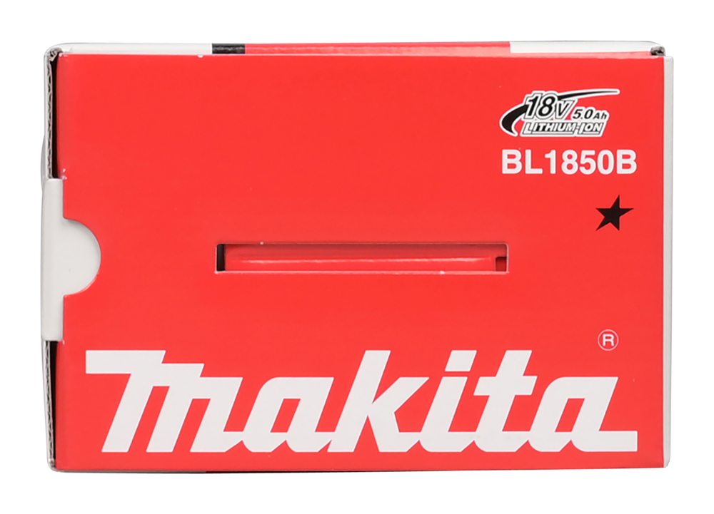 Akku Makita BL1850B, 18V, 5,0 Ah, Li-Ion, liukulukitus, kapasiteettinäyttö