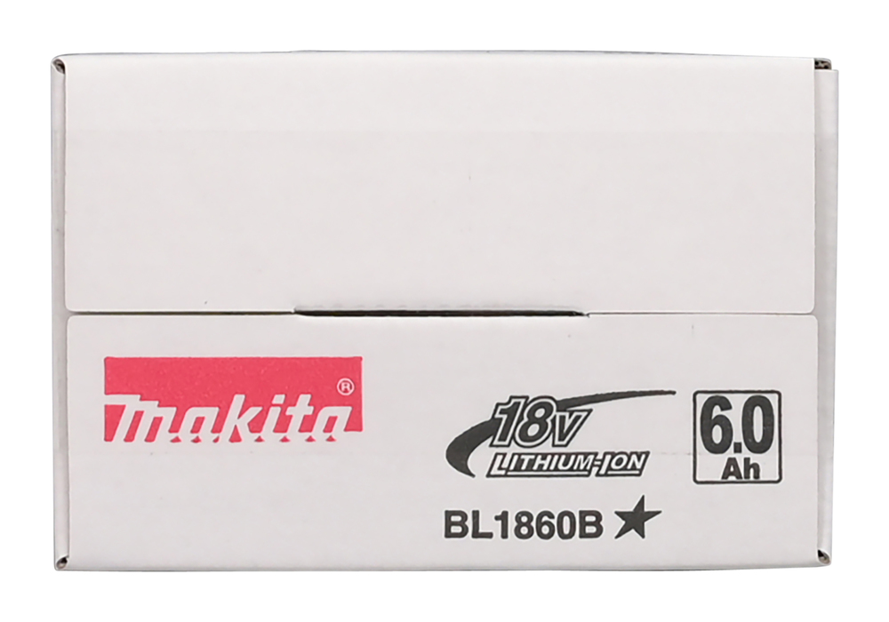 Akku Makita BL1860B-4, 18V, 6,0 Ah, Li-Ion, liukulukitus, kapasiteettinäyttö