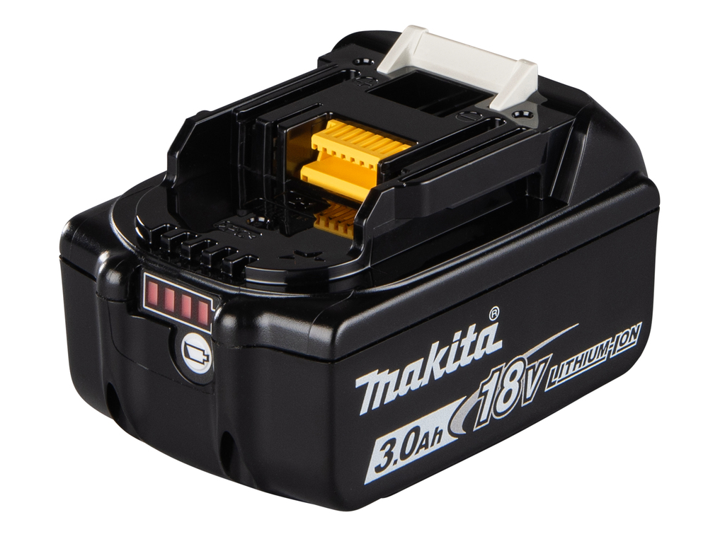 Akku BL1830B, 18V, 3,0 Ah, liukulukitus, kapasiteettinäyttö
