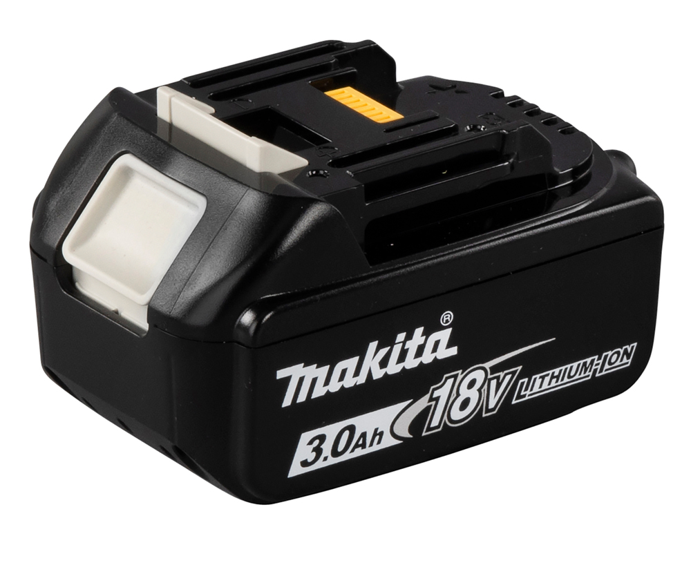Akku BL1830B, 18V, 3,0 Ah, liukulukitus, kapasiteettinäyttö