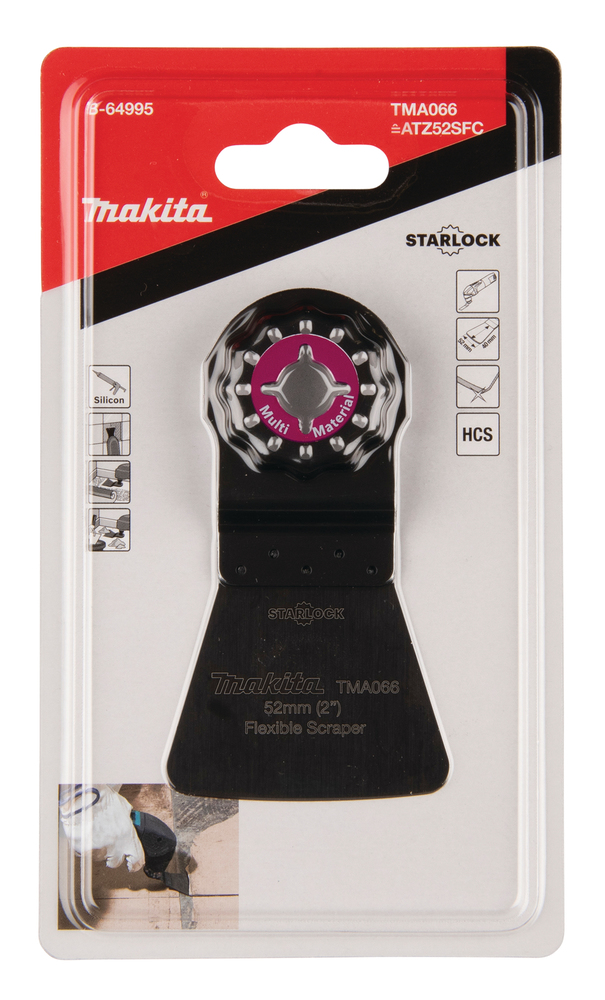 Kaavin Makita B-64995 joustava, leveys 52mm, HCS, maalin ja silikonin poisto. TMA066, Starlock (ATZ52SFC)