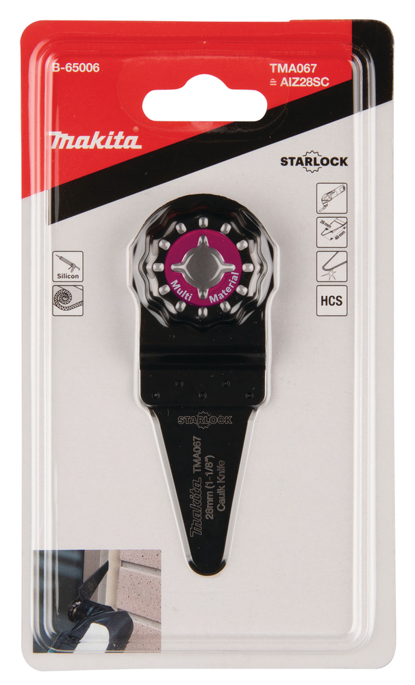 Veitsiterä Makita B-65006 taivutettu, HCS, tiivistesaumojen leikkaus. TMA067, Starlock (AIZ28SC)