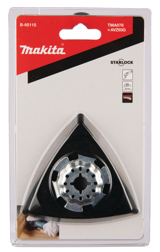 Hioma-alusta Makita B-65115 kolmiohiomapapereille 93mm, Starlock (AVZ93G)