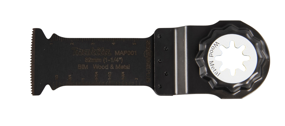 Sahanterä, upotukseen Makita B-66329 leveys 32mm, BiM, naulaisen puun sahaus. MAP001, Starlock Plus (PAIZ32APB)