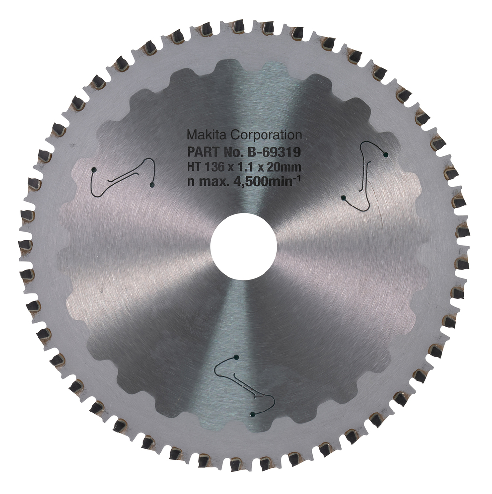 Pyörösahanterä Makita B-69319 136 x 20 x 1,1 mm, Z-45 ruostumattomalle alle 2 mm, EFFICUT
