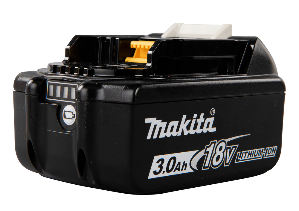 Akku BL1830B, 18V, 3,0 Ah, liukulukitus, kapasiteettinäyttö