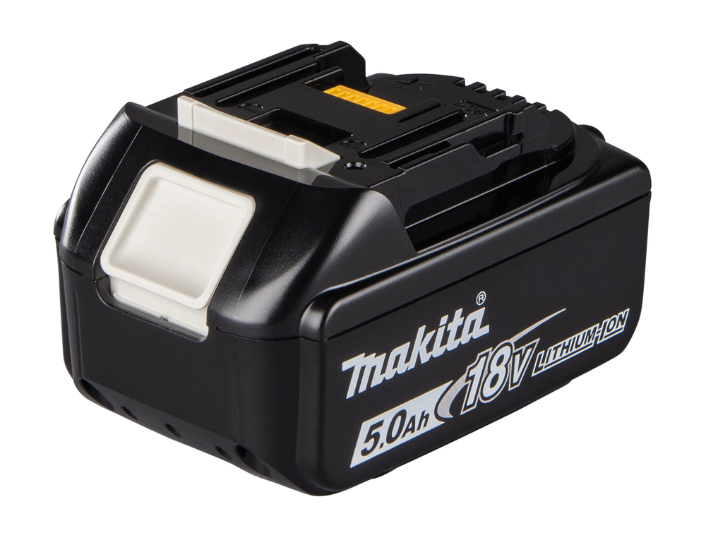 Akku Makita BL1850B, 18V, 5,0 Ah, Li-Ion, liukulukitus, kapasiteettinäyttö