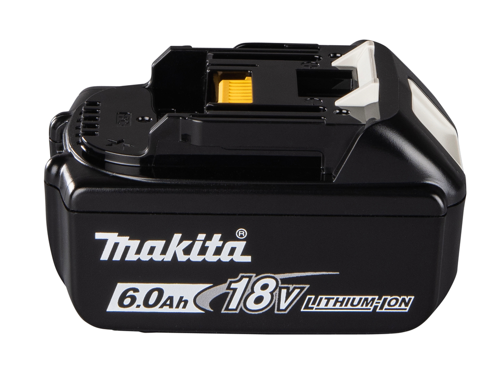 Akku Makita BL1860B-4, 18V, 6,0 Ah, Li-Ion, liukulukitus, kapasiteettinäyttö