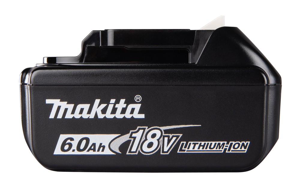 Akku Makita BL1860B-4, 18V, 6,0 Ah, Li-Ion, liukulukitus, kapasiteettinäyttö