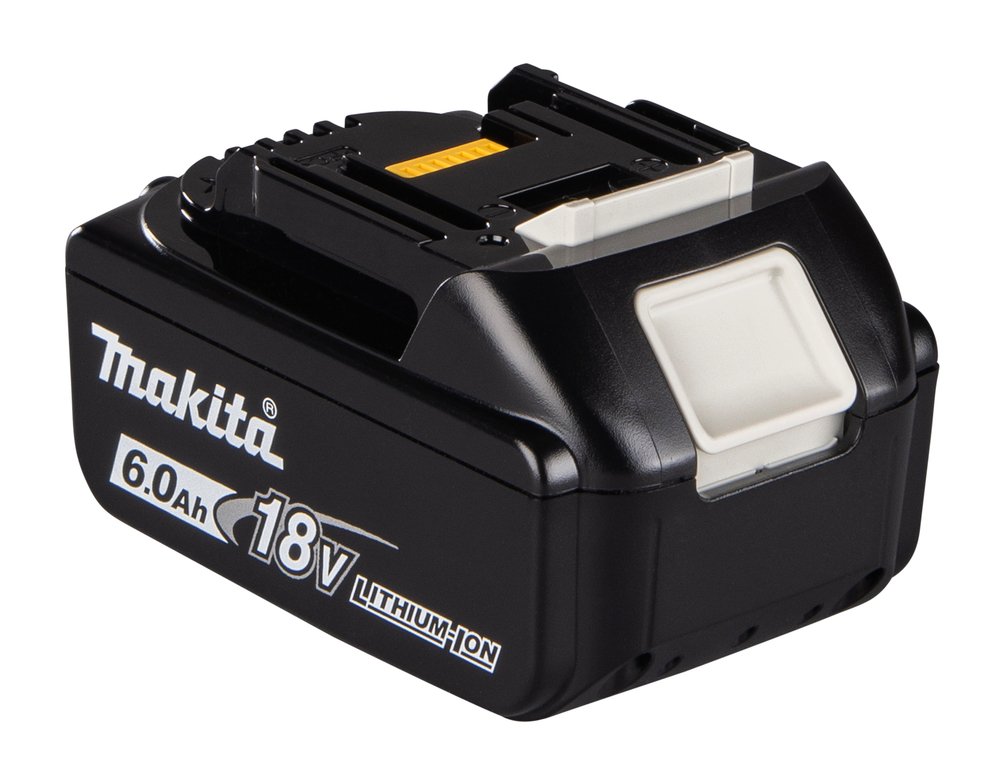 Akku Makita BL1860B-4, 18V, 6,0 Ah, Li-Ion, liukulukitus, kapasiteettinäyttö
