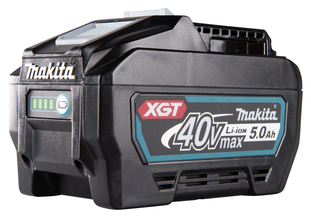 Akku Makita BL4050F, 40V XGT, 5,0Ah, kapasteettinäyttö. 180Wh