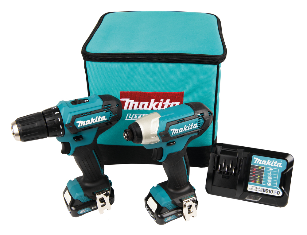 Battery-powered power tool set Makita CLX224A CXT, TD110D and DF333D, 2x2,0Ah and charger