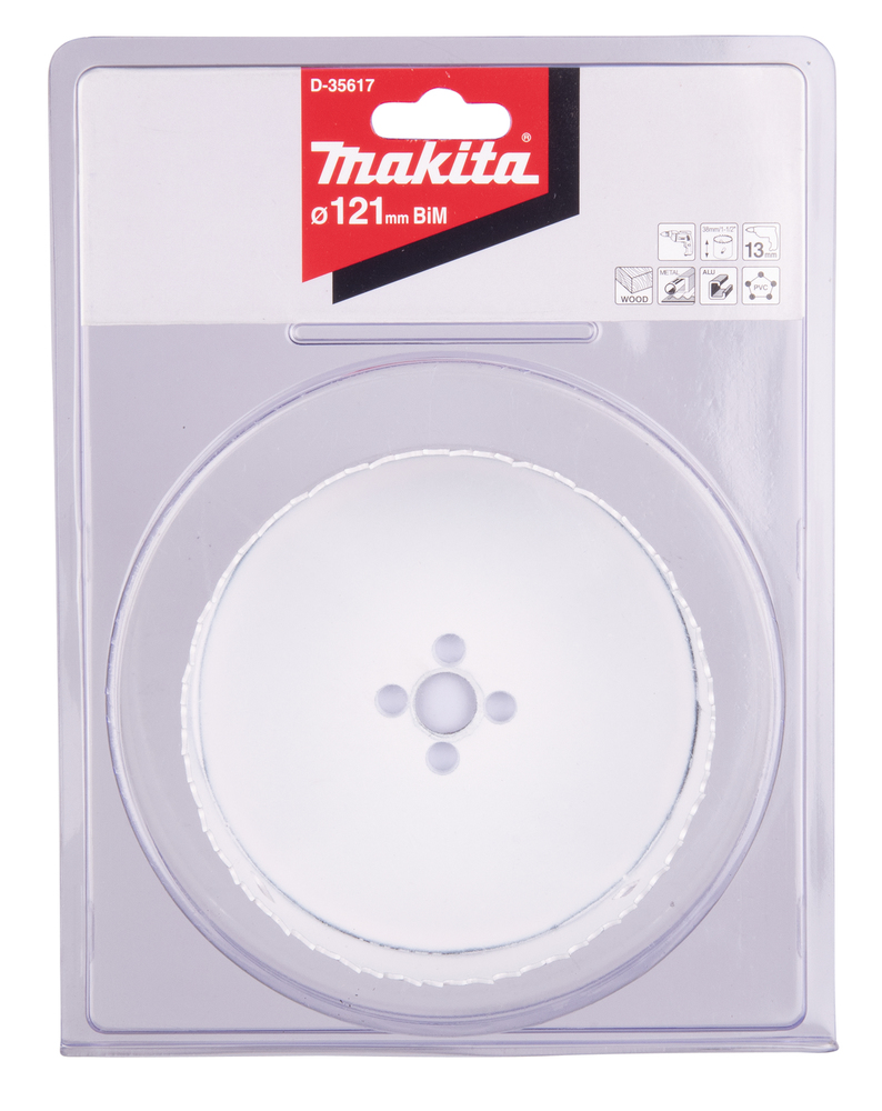 Reikäsahanterä Makita D-35617 121mm, BiMetalli