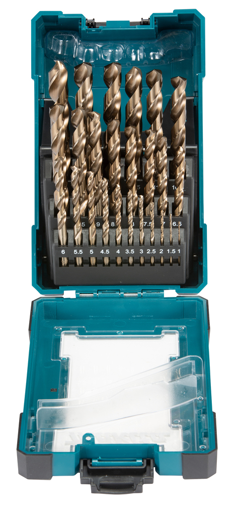 Metallborrsats HSS-Kobolt 5%, 25 delar, 1-13mm, 0,5mm stigning
