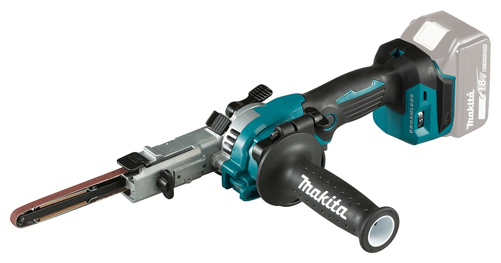 Belt sander Makita DBS180Z 18V brushless, 9x533mm, 300-1.700 m/min, 1,8kg. Without battery