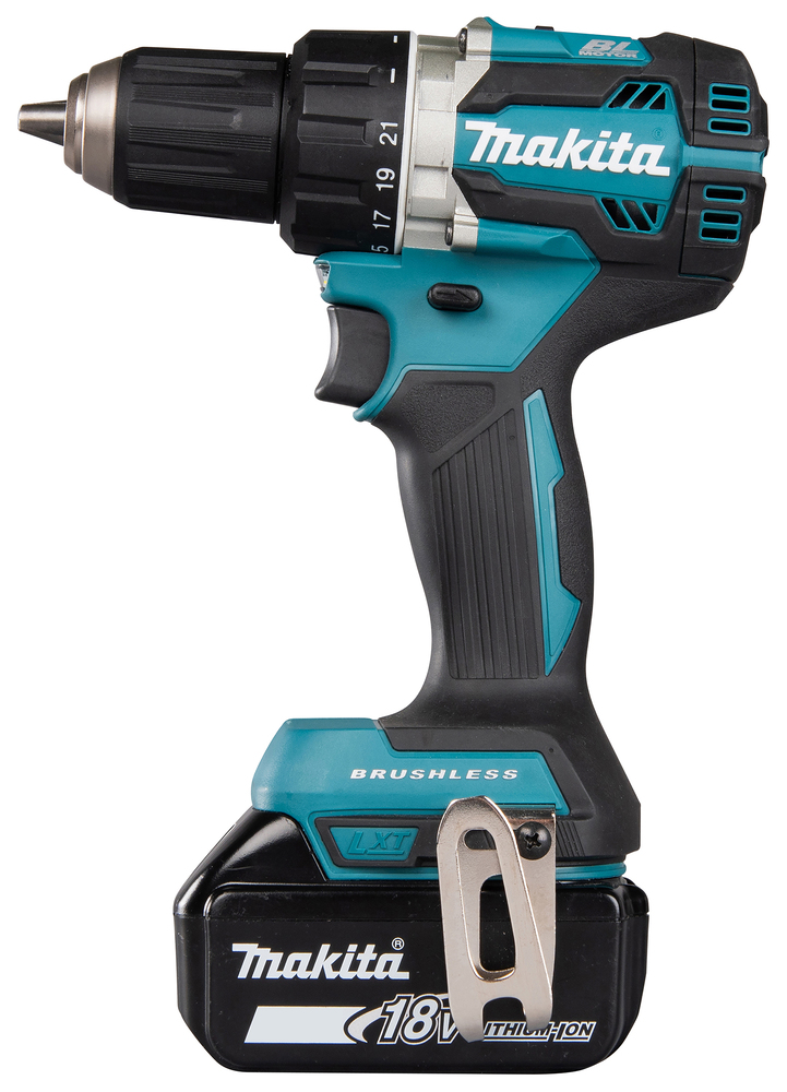 Porakone Makita DDF484RTJ 18V, 2x5,0Ah, hiiliharjaton, 54/30 Nm, 1,8kg