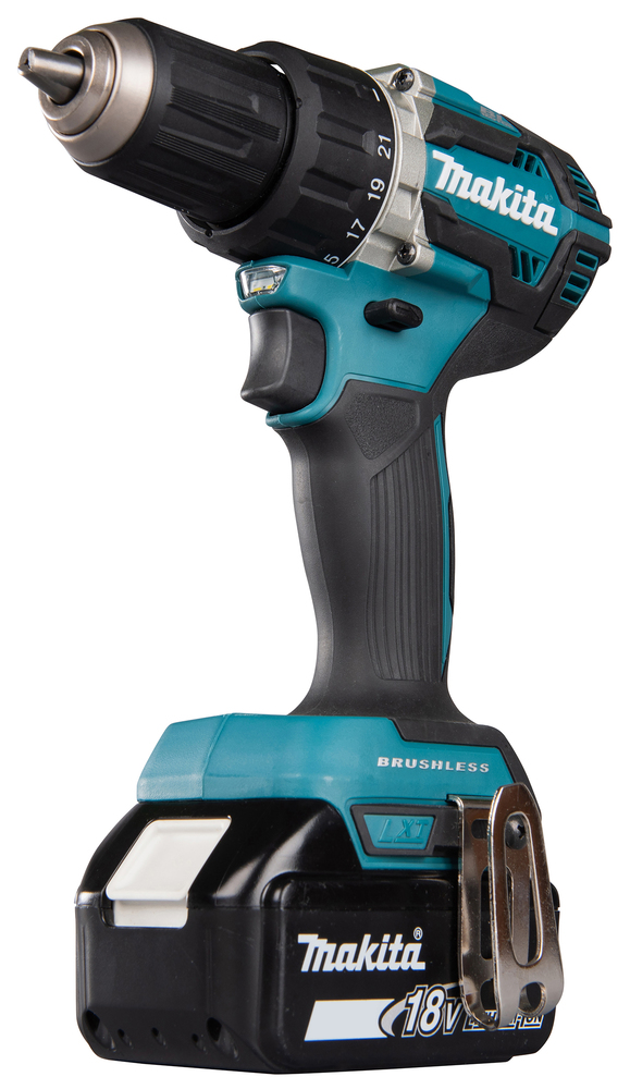 Porakone Makita DDF484RTJ 18V, 2x5,0Ah, hiiliharjaton, 54/30 Nm, 1,8kg
