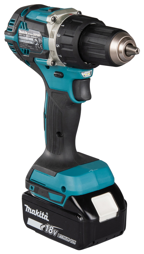 Porakone Makita DDF484RTJ 18V, 2x5,0Ah, hiiliharjaton, 54/30 Nm, 1,8kg