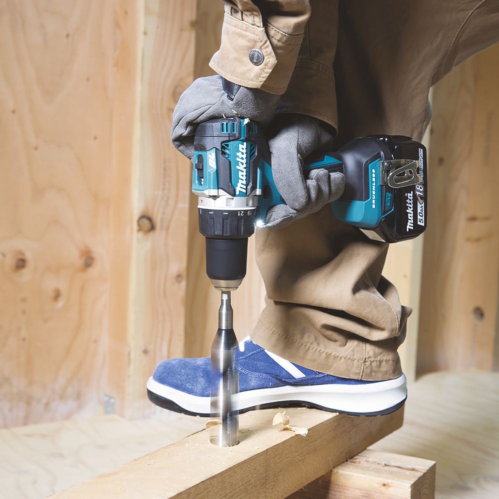 Porakone Makita DDF484RTJ 18V, 2x5,0Ah, hiiliharjaton, 54/30 Nm, 1,8kg