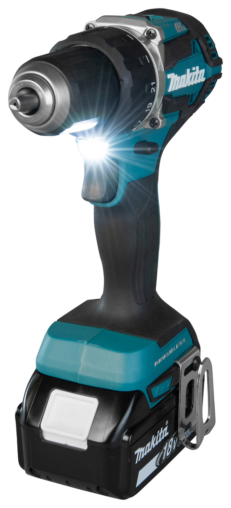 Porakone Makita DDF484RTJ 18V, 2x5,0Ah, hiiliharjaton, 54/30 Nm, 1,8kg