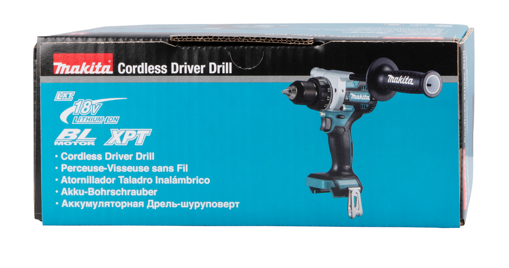 Porakone Makita DDF486Z 18V, hiiliharjaton, 130-65 Nm, 2,6kg, LED-valo. Runkoversio