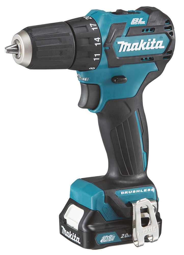 Porakone Makita DF332DSAJ CXT, hiiliharjaton, 2x2,0Ah, 35/21 Nm, 1,0kg, 10mm istukka