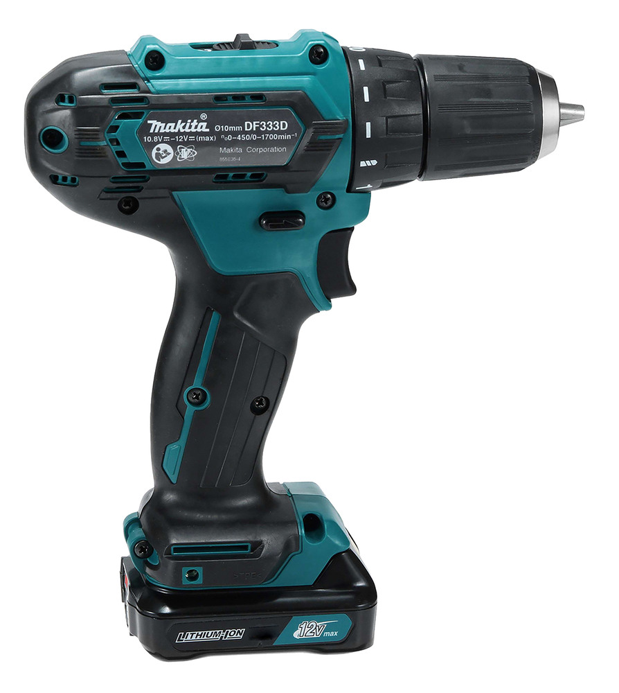 Porakone Makita DF333DZ CXT, 30/14 Nm, 1,1kg, LED-valo, 10mm istukka. Runkoversio
