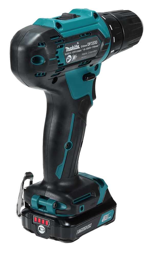 Porakone Makita DF333DZ CXT, 30/14 Nm, 1,1kg, LED-valo, 10mm istukka. Runkoversio