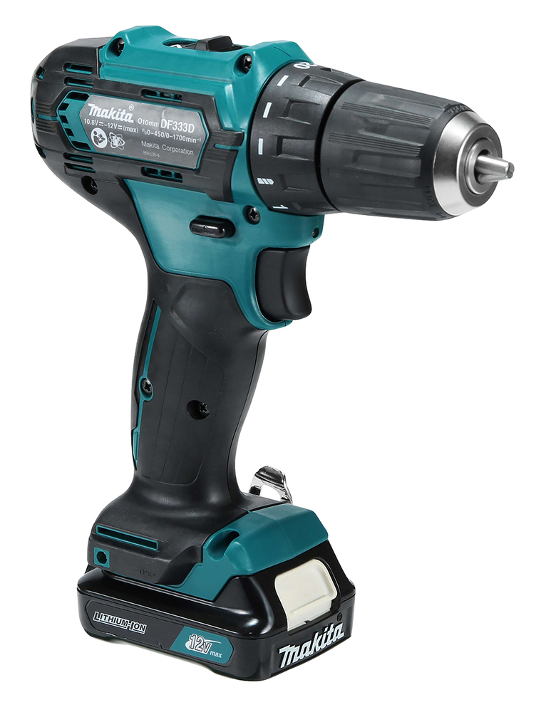 Porakone Makita DF333DZ CXT, 30/14 Nm, 1,1kg, LED-valo, 10mm istukka. Runkoversio