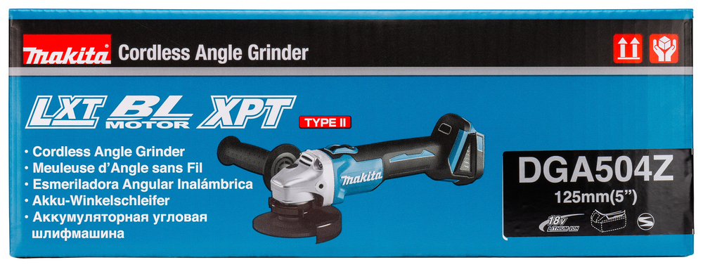 Kulmahiomakone Makita DGA504Z 125mm 18V, hiiliharjaton. Runkoversio
