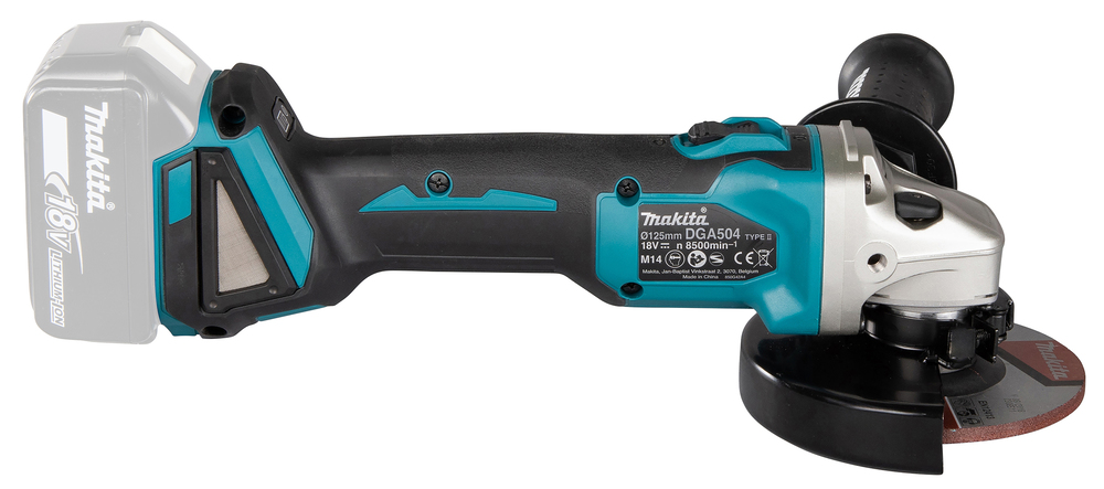Kulmahiomakone Makita DGA504Z 125mm 18V, hiiliharjaton. Runkoversio