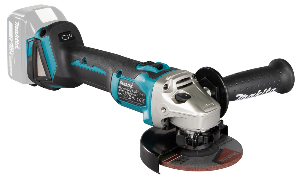 Kulmahiomakone Makita DGA504Z 125mm 18V, hiiliharjaton. Runkoversio