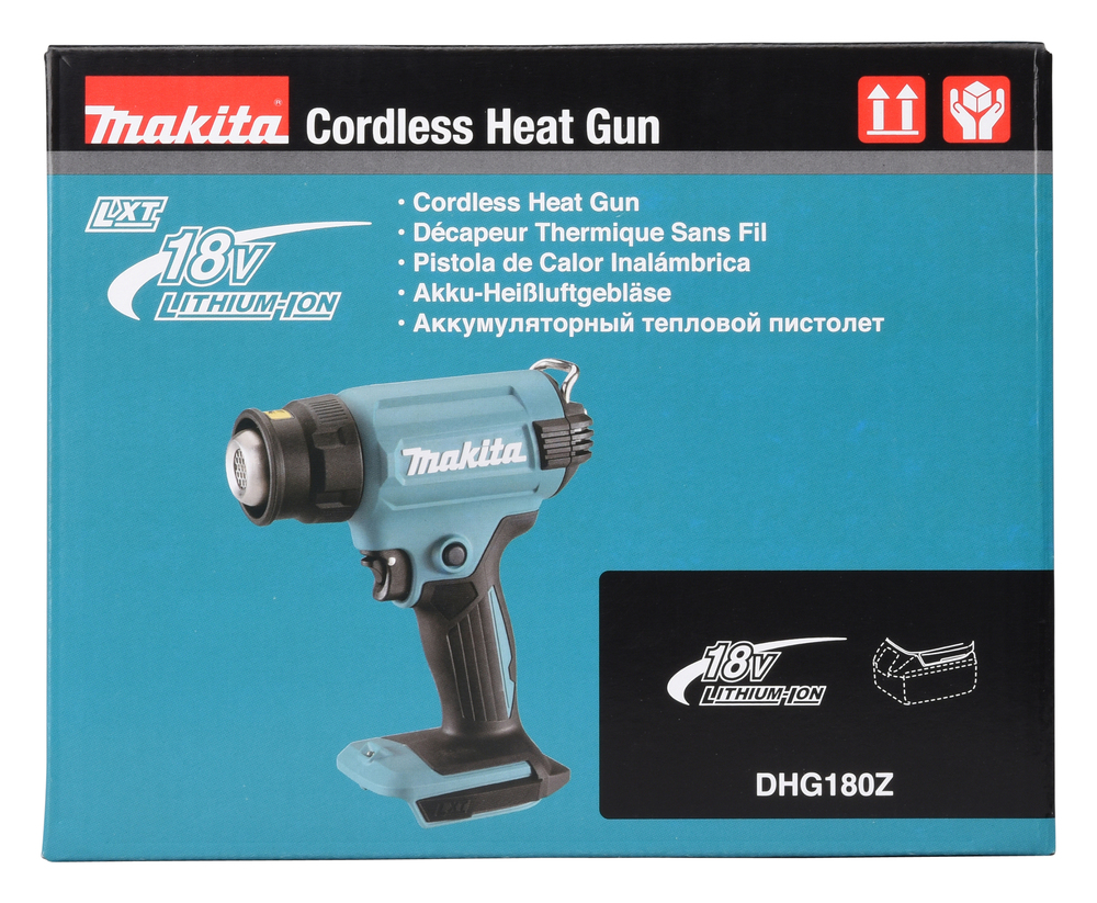 Kuumailmapuhallin Makita DHG180Z 18V, 550C°, 200l/min. Runkoversio