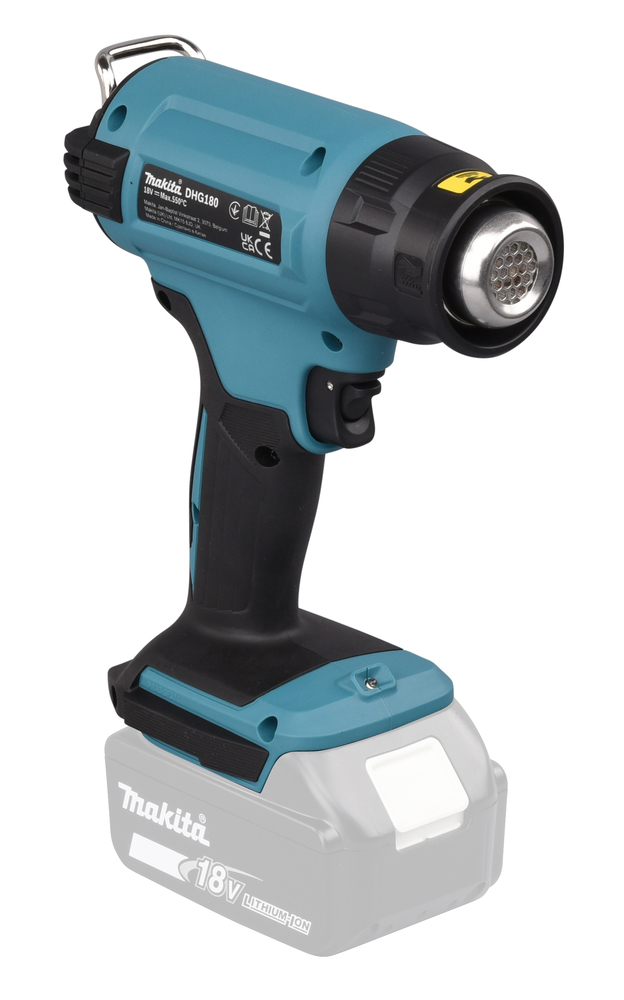 Kuumailmapuhallin Makita DHG180Z 18V, 550C°, 200l/min. Runkoversio