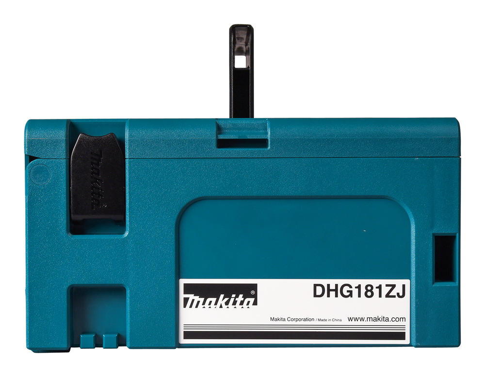 Kuumailmapuhallin Makita DHG181ZJ 18V, 150-550C°, 120/220l/min, neljä suulaketta. Runkoversio