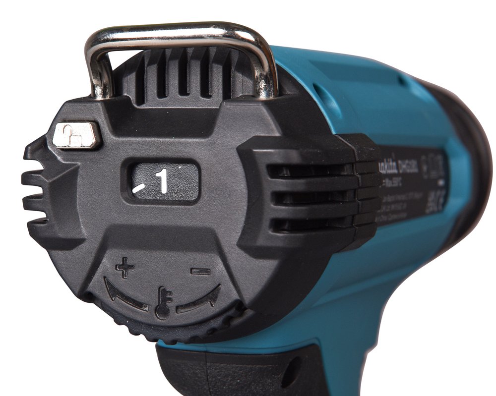 Kuumailmapuhallin Makita DHG181ZJ 18V, 150-550C°, 120/220l/min, neljä suulaketta. Runkoversio