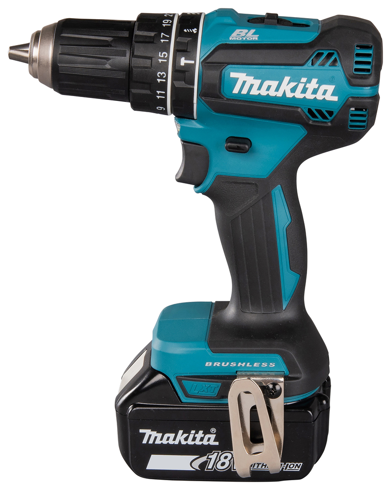 Impact drill Makita DHP485RTJ 18V, carbon brushless, 2x5,0Ah, 50/27 Nm, 1,7kg