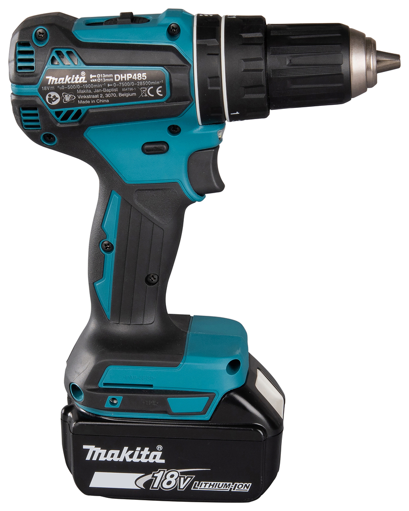 Impact drill Makita DHP485RTJ 18V, carbon brushless, 2x5,0Ah, 50/27 Nm, 1,7kg