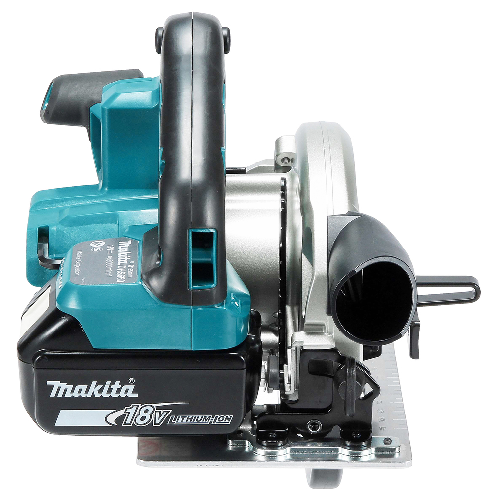 Pyörösaha puulle Makita DHS660Z 18V, hiiliharjaton, sahaus 57mm, terä 165x20 Z=25. Runkoversio