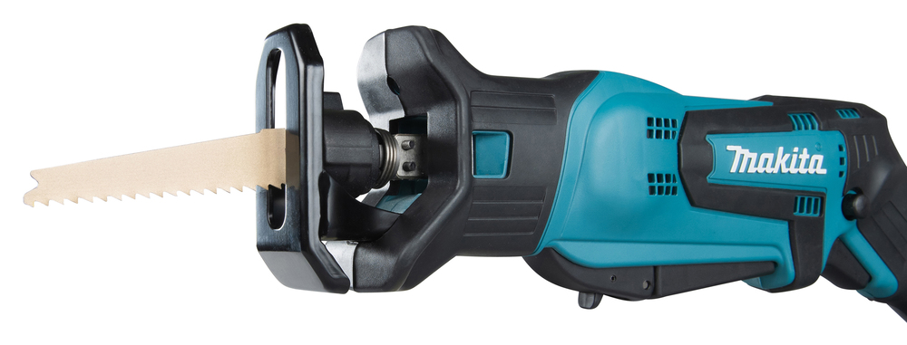 Puukkosaha Makita DJR183Z 18V, kaksi käyttökytkintä, 1,7kg, puukkosahanterille. Runkoversio