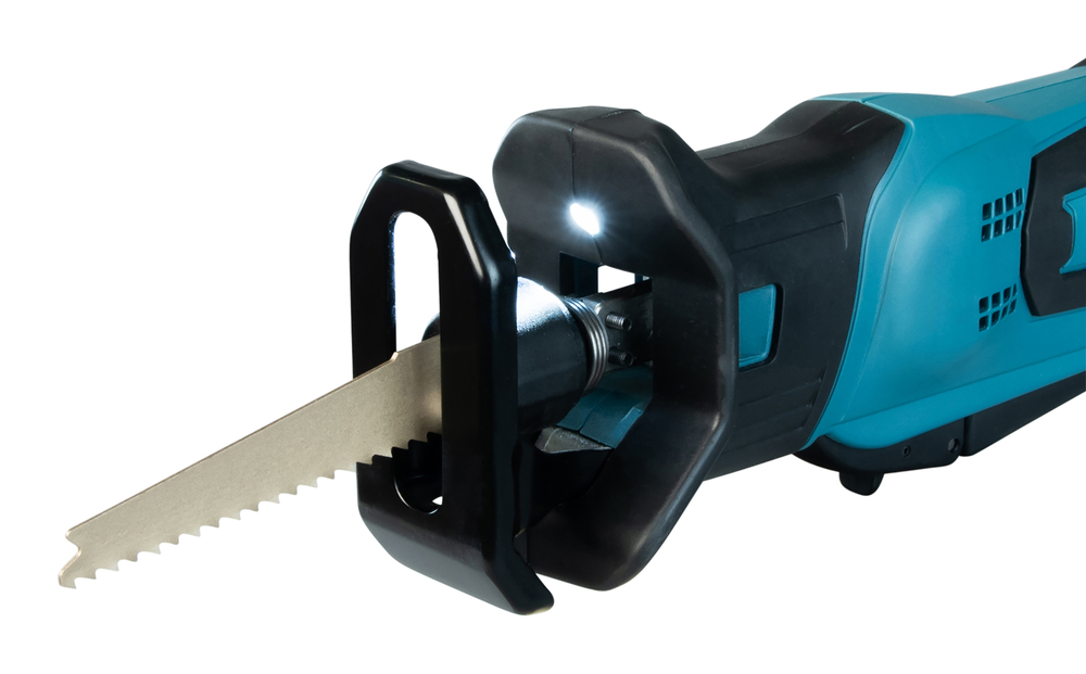 Puukkosaha Makita DJR183Z 18V, kaksi käyttökytkintä, 1,7kg, puukkosahanterille. Runkoversio