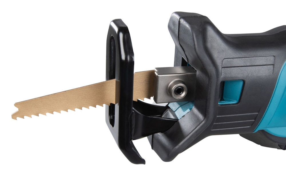 Puukkosaha Makita DJR185Z 18V, kaksi käyttökytkintä, 1,7kg, pisto- ja puukkosahanterille. Runkoversio
