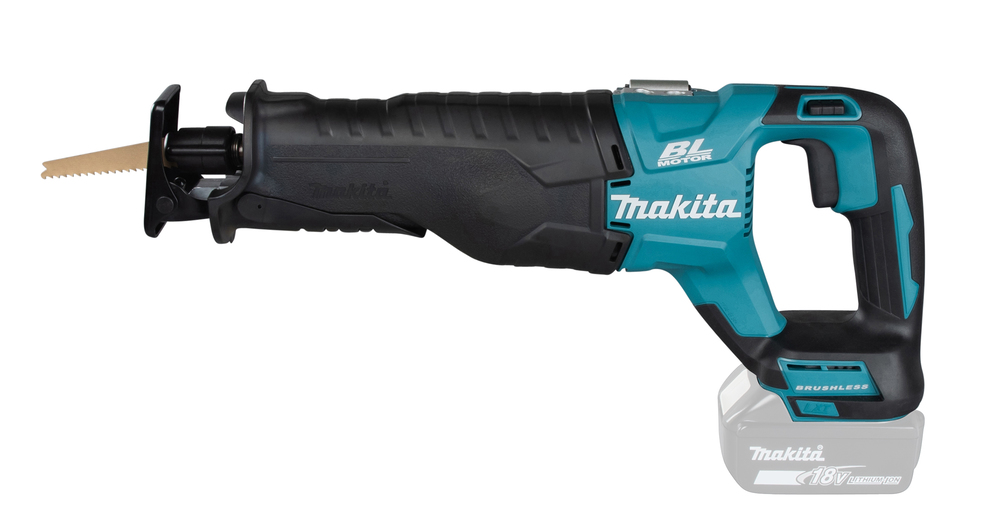 Puukkosaha Makita DJR187Z 18V, hiiliharjaton, iskun pituus 32mm, 3,6kg. Runkoversio