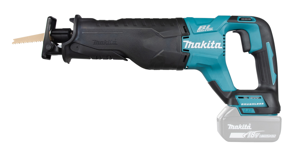 Puukkosaha Makita DJR187Z 18V, hiiliharjaton, iskun pituus 32mm, 3,6kg. Runkoversio