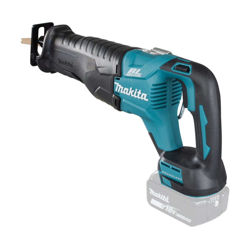 Puukkosaha Makita DJR187Z 18V, hiiliharjaton, iskun pituus 32mm, 3,6kg. Runkoversio
