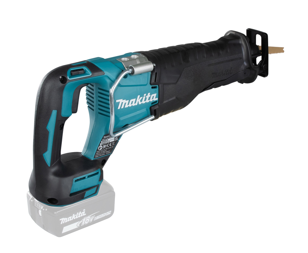 Puukkosaha Makita DJR187Z 18V, hiiliharjaton, iskun pituus 32mm, 3,6kg. Runkoversio