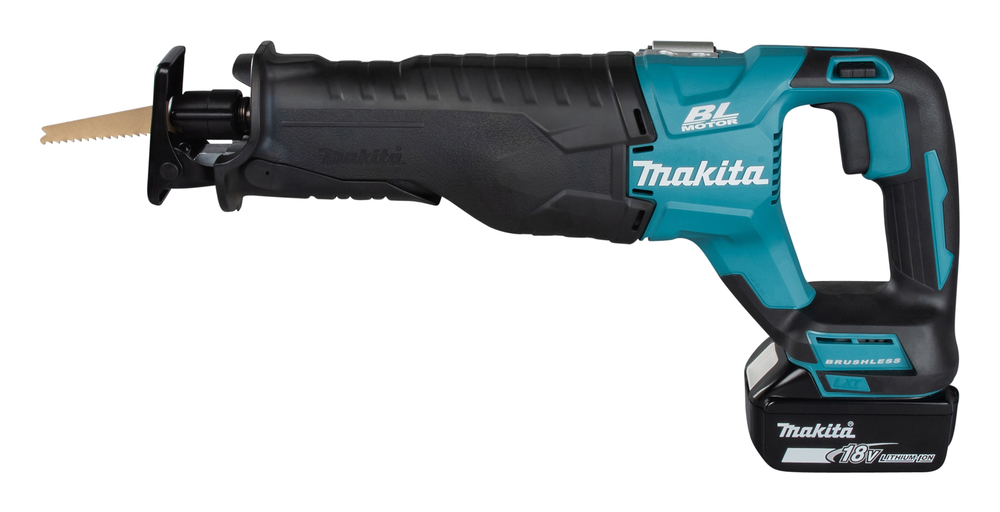 Puukkosaha Makita DJR187Z 18V, hiiliharjaton, iskun pituus 32mm, 3,6kg. Runkoversio